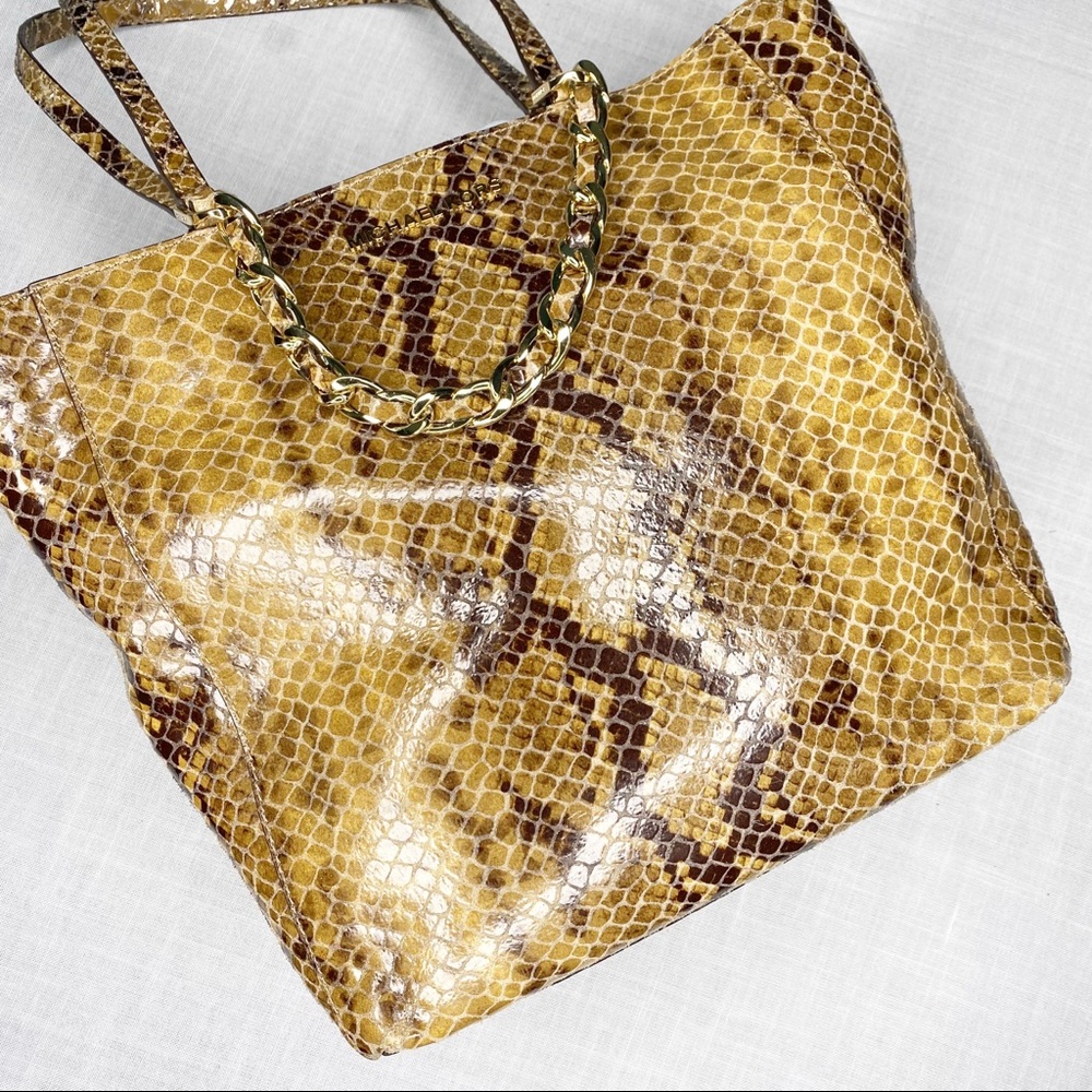 Michael Kors Medium Harper Python Embossed Tote - image 2